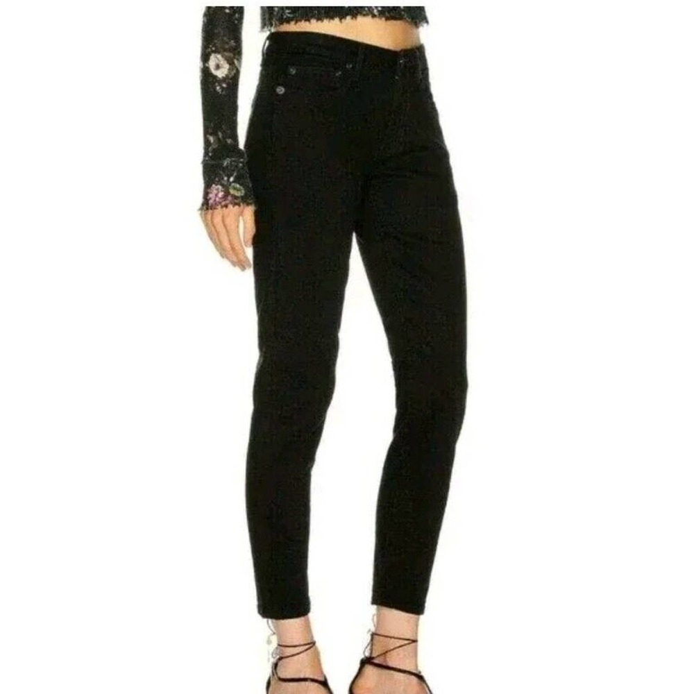 R13 Women's Mid Rise Double Pocket BOY Skinny Jeans in Rinsed Black Size 27 (a